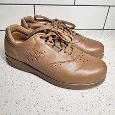 SAS Free Time Tan Leather Walking Shoes Womens 8.5 M Comfort Sneakers USA Made