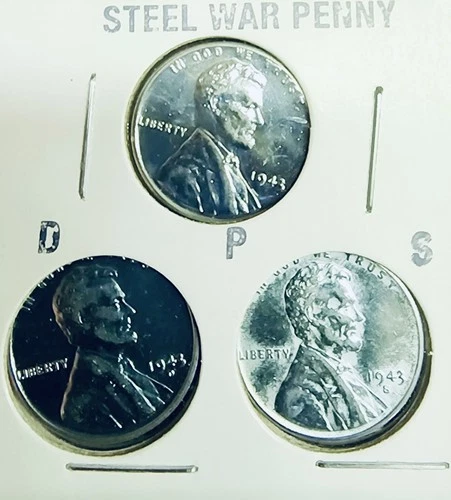 1943 Steel War Pennies. Complete Set. Uncirculated WEII USA 🇺🇸