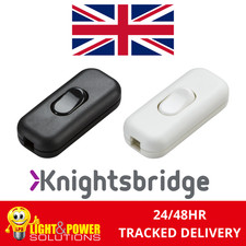 Inline Cord 3 CORE Switch 6A 230V DP Black or White Knightsbridge
