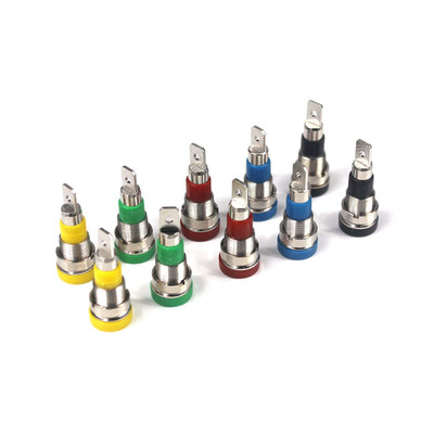 10x Bananenbuchse 4mm Panel Mount Schraubmontage mit Klemmring für Prüfspitzen -