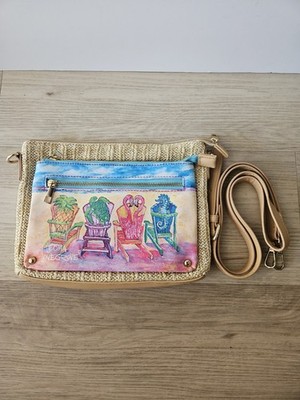 Leoma Lovegrove Beach Chairs Woven Wicker Crossbody Bag Florida Artist Summer