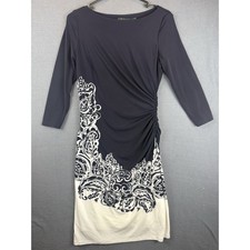 Lauren Ralph Lauren Ruched Paisley Print Bodycon Sheath Midi Dress 6 Lined