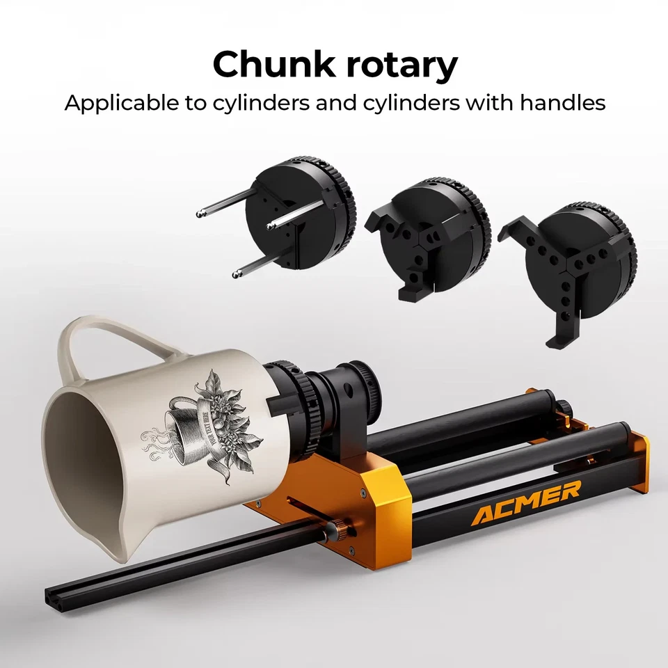 M4 Lasergravierer-Drehmodul,4. Achse,Klemmdurchmesser 4–64 Mm,Zubehör,3 Backen - Bild 3 von 4