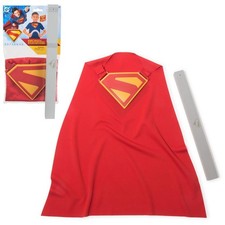 DC Superman Power Cape Set Kids Costume Chest Plate Role Play Ages 4