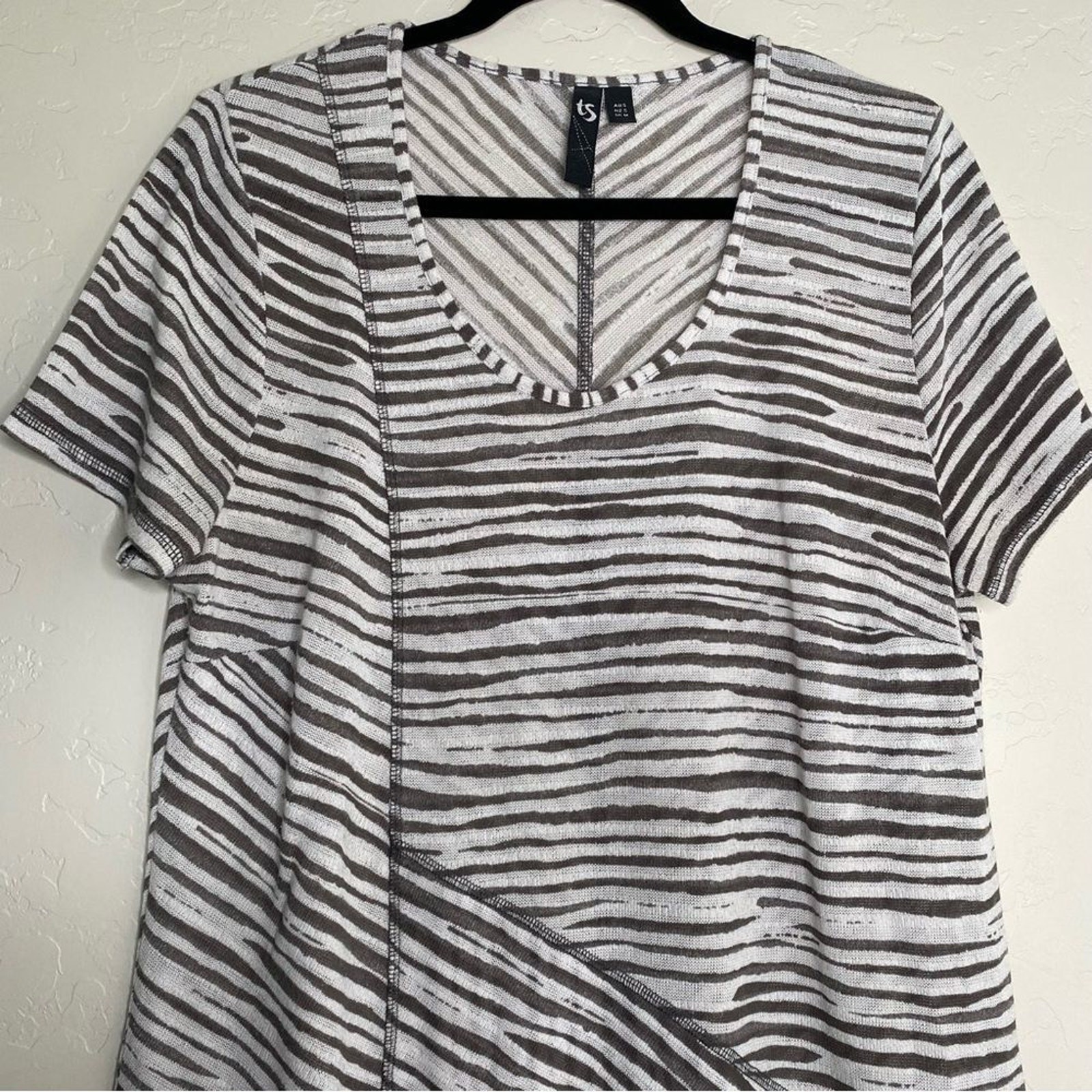 TS Taking Shape Zebra Patchwork Asymmetrical Hem … - image 3