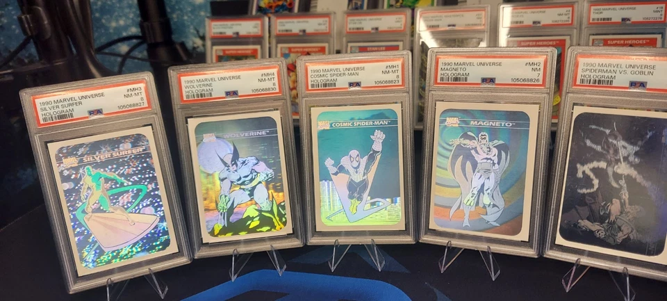 Impel 1990 Marvel Universe 系列 1 - 完整 5 张卡全息图套装 MH1-MH5 (A) — 第 2/2 张图片