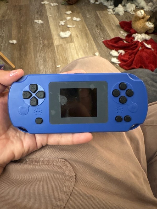 Blue Handheld Retro Portable Game Console with 100 Games