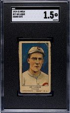 DOLF LUQUE 1919-21 W514 Hand Cut Strip Card #17 SGC 1.5 REDS CUBAN LEAGUE PLAYER