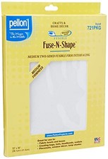 Pellon 721PKG Fuse-N-Shape Medium Weight Fusible Interfacing, 15" x 36", White