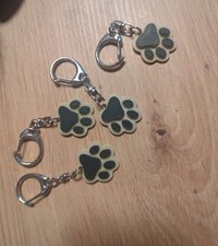 Dog Paw Keychains 3D Printed