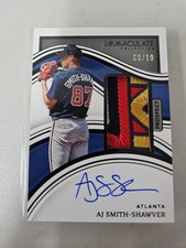 2023 Panini Immaculate Collection #22 AJ Smith-Shawver Patch Auto /10 BLACK
