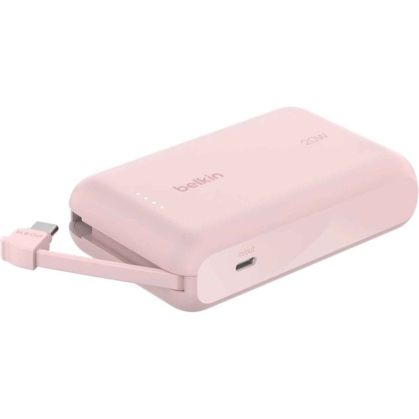 Belkin Boostcharge Powerbank Mit Integriertem Kabel 10000 Mah 20 Watt 3 A Fast-image