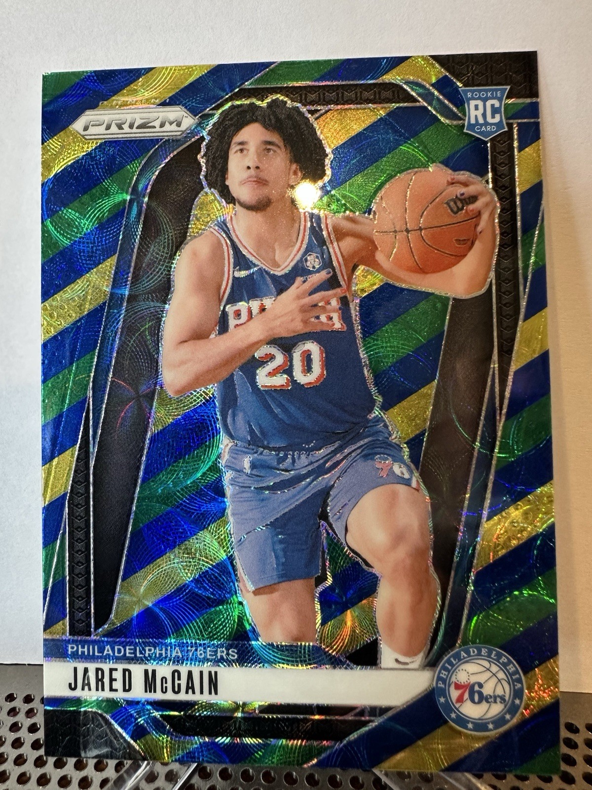2024-25 Panini Prizm Choice Blue/Yellow/Green Prizm Rookie #222 Jared McCain
