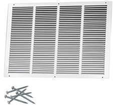 24" WIDE X 18" HIGH WHITE RETURN AIR GRILL