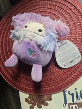 NWT Squishmallow 5  EDEN The Purple Bigfoot Valentines Hearts Pink Blue Hair
