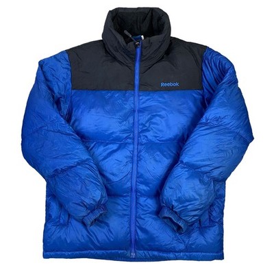 Reebok blaue gefütterte Jacke Daunen Herren Small