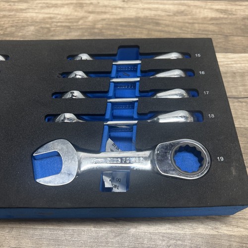 Cornwell Tools BPRW12MSST 12-PC Blue Power Metric Stubby Ratcheting Wrench Set - Bild 2 von 7