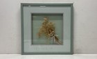 Pastel Vintage Dried Flower Bouquet by Pineda Signed. 1988 Matted & Framed — photo 1