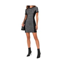 Halogen Marled Grey Bodycon Sheath Dress Petite 6 Stretch Workwear