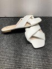 Journee Slide Sandal Women Size 7 White Crisscross Square Toe Padded Slip On — photo 6