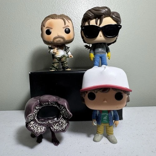 Funko Pop! Vinyl Stranger Things Dustin Steve Hopper & Demogorgon Lot of 4