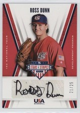 2019 Panini USA Baseball Stars & Stripes Black Ink 21/25 Ross Dunn Auto 0l2q