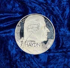 VINTAGE 1998 25 ECU Hayden unc. proof comm. coin, 24.16 g .925 Ag -BELOW MELT $!