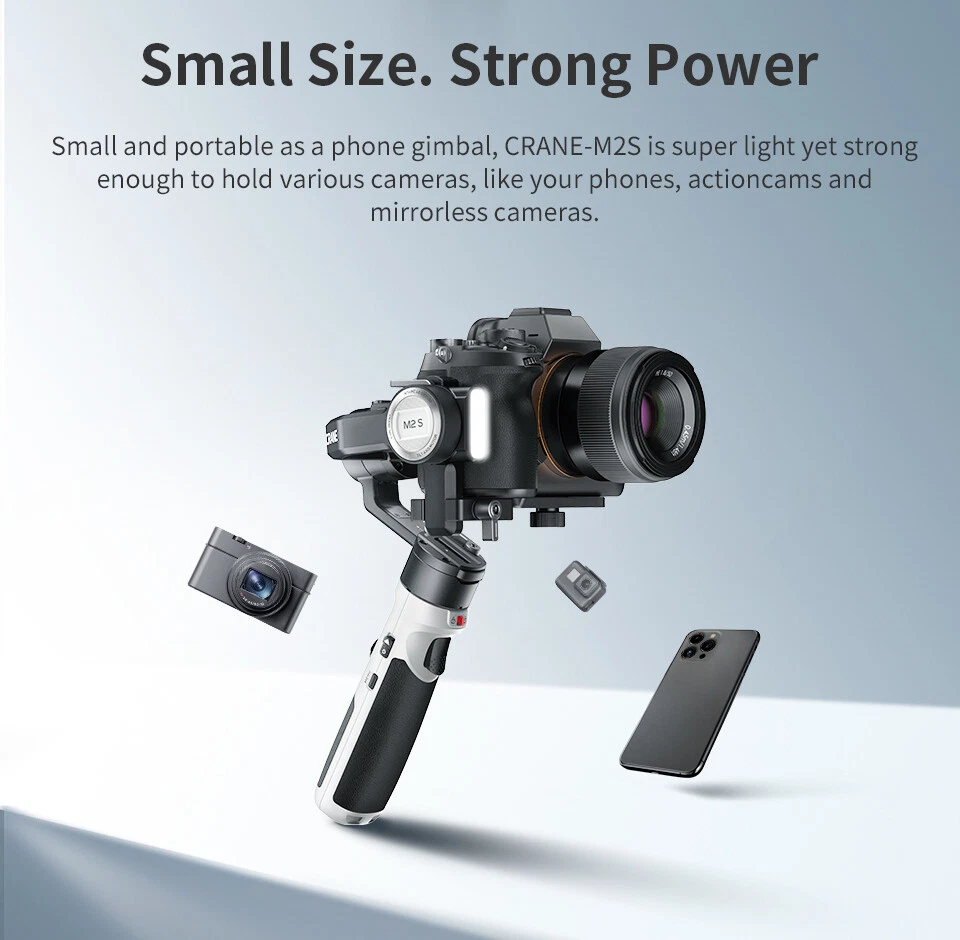 ZHIYUN CRANE M2S Combo Kit 3-Axis Gimbal Stabilizer for Action Camera Smartphone - Image 2 of 4