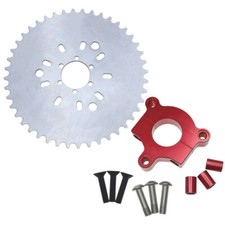 415 Chain 44T Sprocket 1.5" Red Adapter 80cc 66cc 60cc Motorized Bike