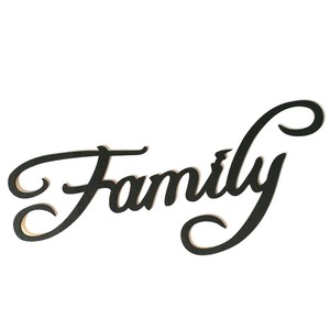 Family Love Gather Letters Wood Sign Wall Sticker Diy Home Decor