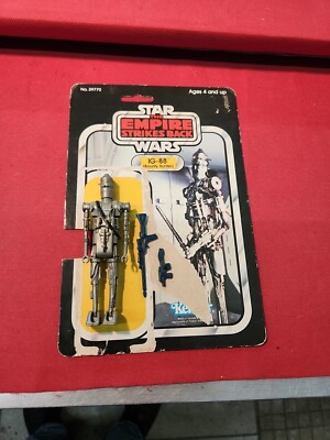 1980 Original Vintage IG-88 (Bounty Hunter) Star Wars Figure W Card 100% Comp. !
