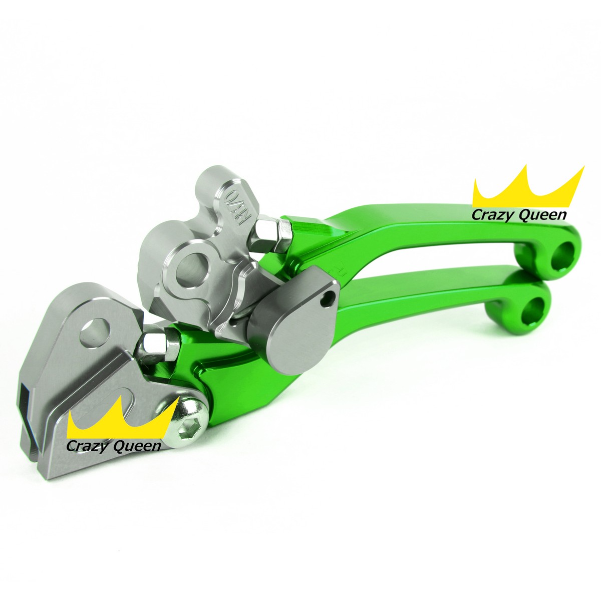 Par De Manetas De Freno Y Embrague CNC Anodizadas Verdes – Para Kawasaki KX100 (2001-2020) Y KX500 (2004)