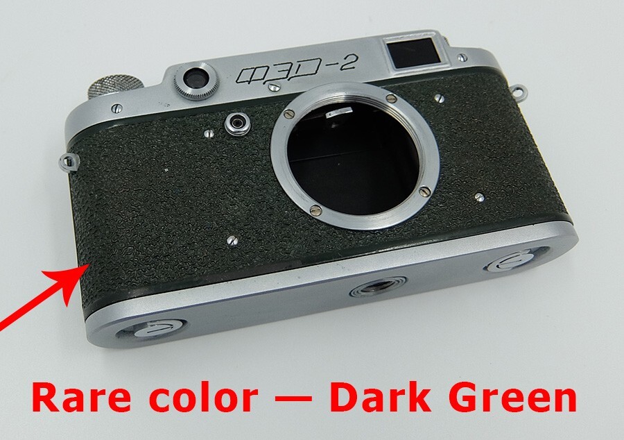 FED 2 Dark Green USSR Russian Leica copy Camera + Industar