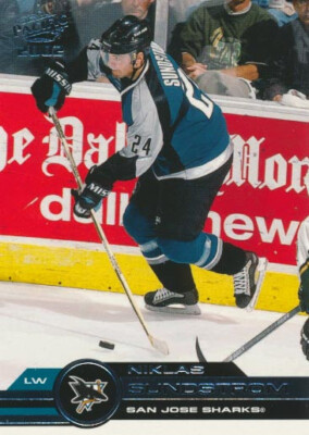 2001-02 Pacific #347 NIKLAS SUNDSTROM - San Jose Sharks