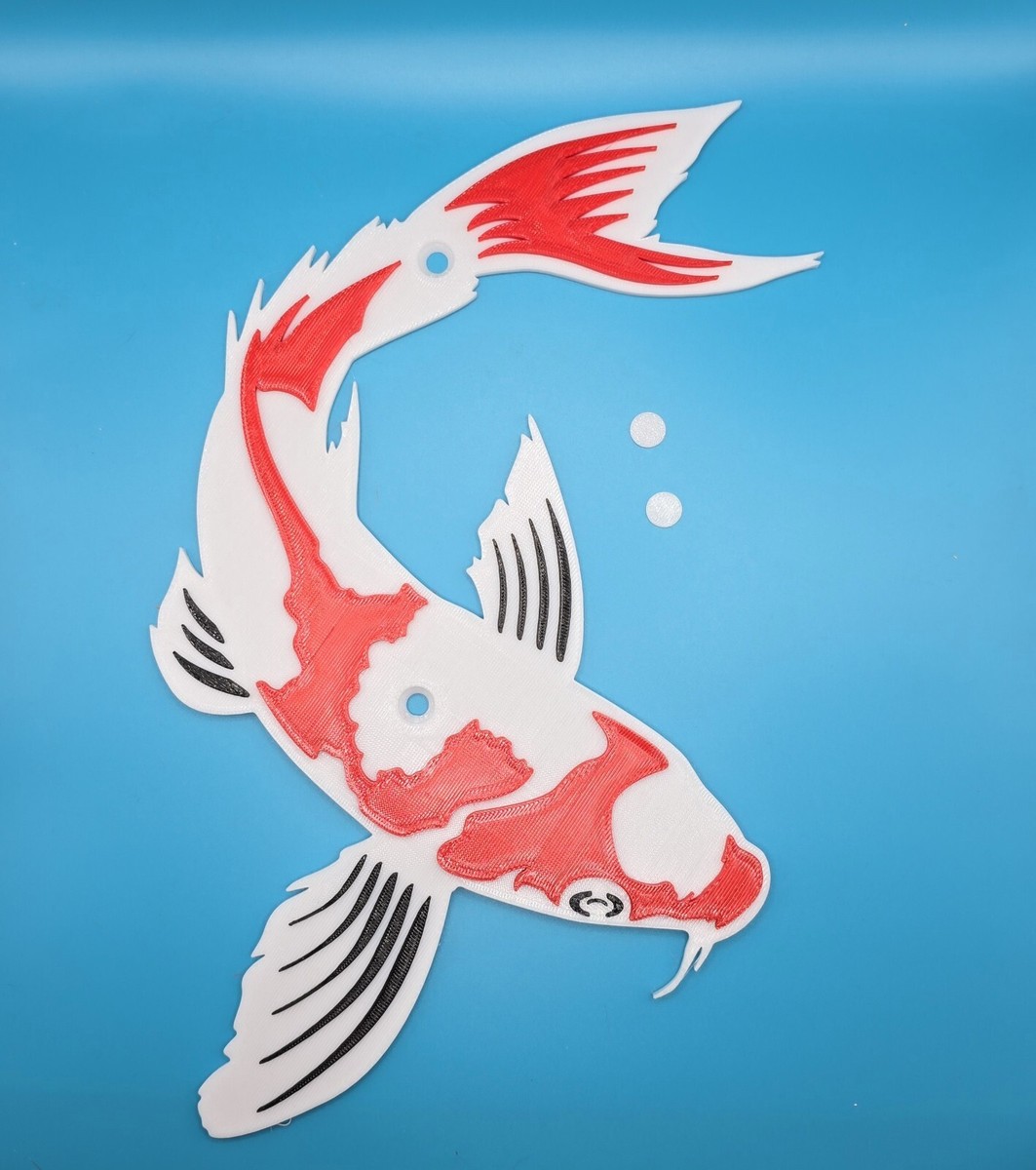 Koi Carp Wall Art for Ponds, Outdoor Use, Both Fish Included UK