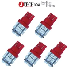 Jtech 5x T10 20 SMD Red LED Super Bright Car Lights Bulb W5W, 194, 168, 2825 