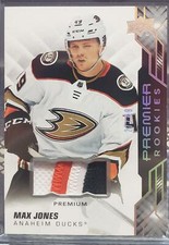 Max Jones 19/20 Upper Deck Premier Rookie Premium Patch /49