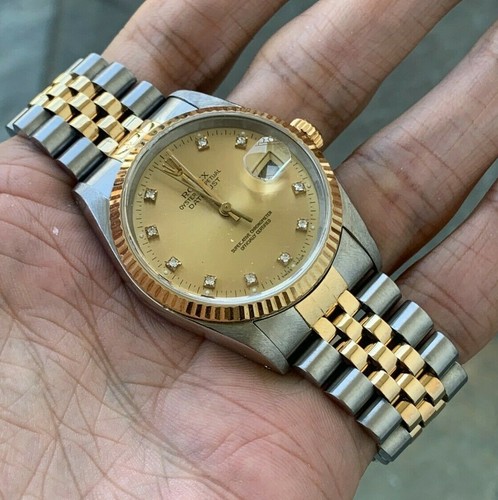 Rolex Datejust 16013 Champagne Diamond 