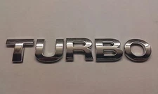 New Chrome 3D Self-adhesive Car Letters badge emblem sticker Spelling TURBO  
