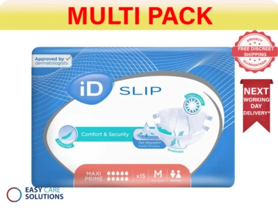 ID Slip Maxi Prime - Medium - Cotton Feel - 3 Packs Of 15 - 4100ml - Inco Slips