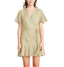 BB Dakota by Steve Madden L58718 Floral Flutter-Sleeve Mini Dress Size S