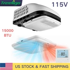 115V Roof RV Air Conditioner Heat & Cool 15000BTU Electric AC Unit for RV Truck