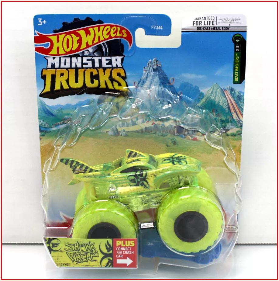 Hot Wheels Monster Trucks Oversized Shark Wreak Diecast Car