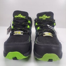 Nautilus N1779 Safety Work Steel Toe Shoes Women's Size 6 M Black Green Neon
