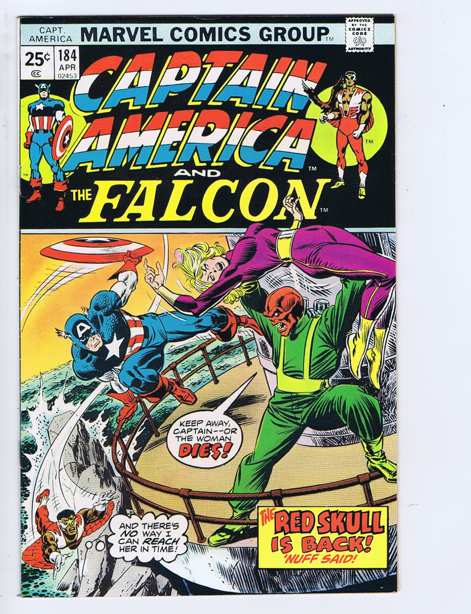 Captain America and the Falcon #184 Marvel 1975 The Red Skull is