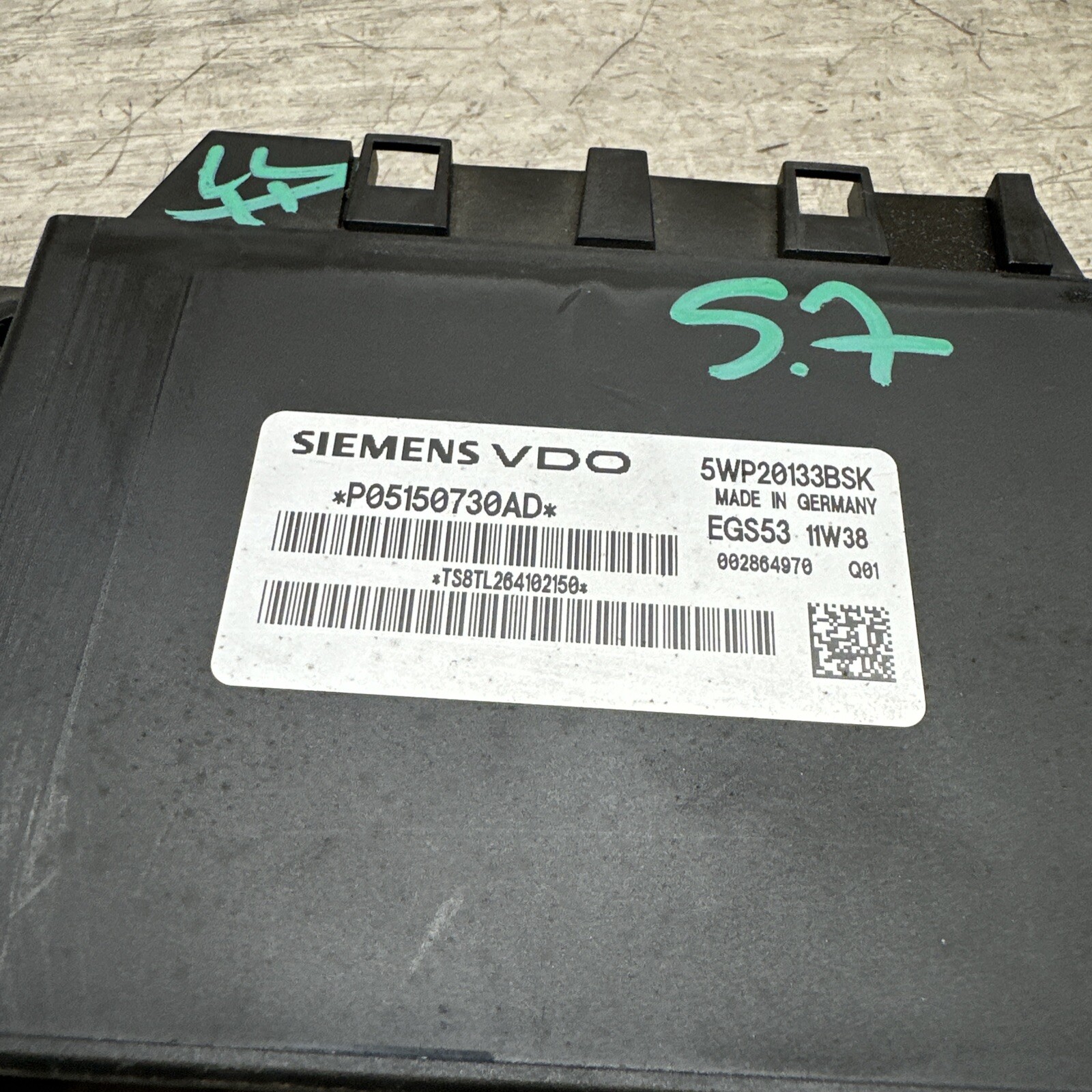 05150730AD I 2012 DODGE CHARGER 5.7L AWD TRANSMISSION MODULE SIEMENS