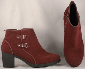 clarks burgundy ankle boots