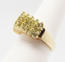 2.65CTW ROUND MANCHURIAN PERIDOT TM 18K YELLOW GOLD OVER STERLING SILVER RING 7