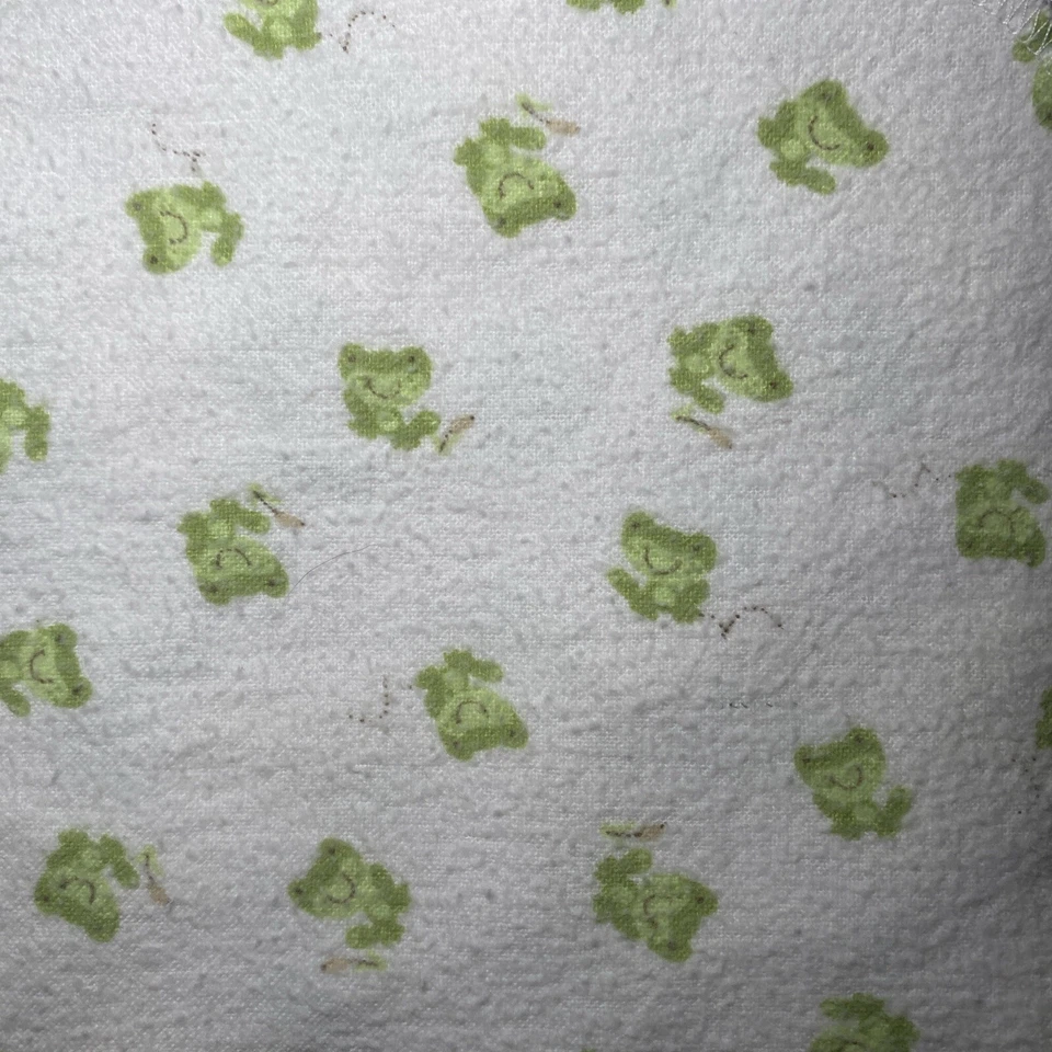 Manta Receptora Bebé Just One Year By Carters Rana Verde Franela Blanca Lovey Foto 4 de 4