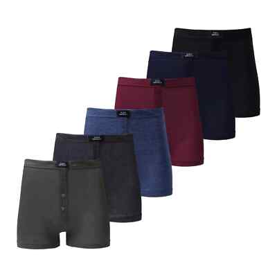 12 Paar Herren Boxershorts Button Fly Unterwäsche bequem Baumwolle Größen S-5XL
